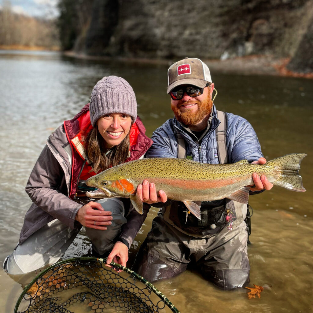 Sam Presutti and client with Steelhead