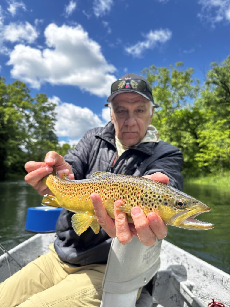 “Dave with a respectable brown trout nymphed up on the SoHo”